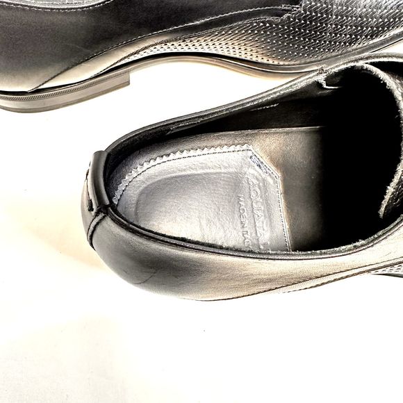 AQUATALIA MEN\'S AARON WOVEN/SMOOTH BLACK LEATHER DRESS OXFORDS SZ 11.5M US NIB main image 9